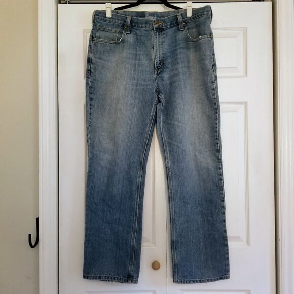 Carhartt Men's Jeans 38x32 Blue Relaxed Pockets Utility Casual Workwear Gorpcore - Picture 2 of 5